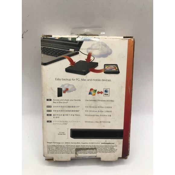 Seagate Backup Plus Slim 1TB External Portable Hard Drive Storage SRD00F1 USB 3 - Picture 6 of 6